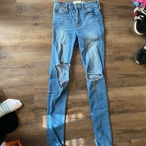 High rise skinny jeans